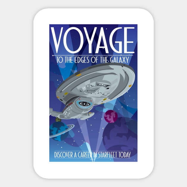 Voyage To The Edges Of The Galaxy Sticker by CuddleswithCatsArt